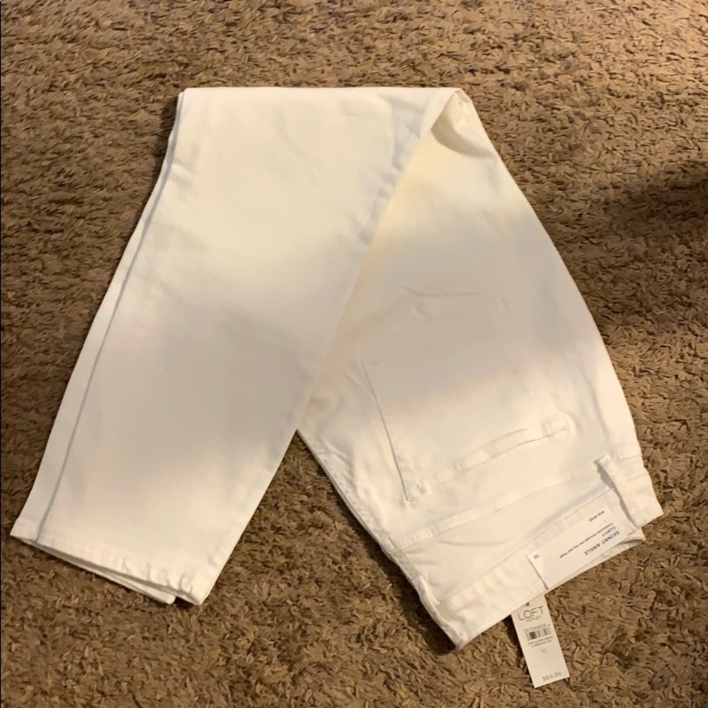 NWT Loft white jeans.